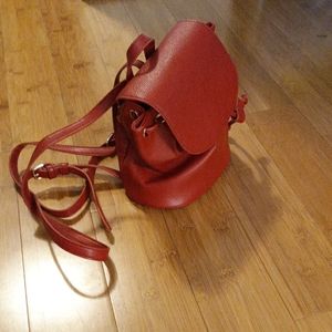 mini red backpack